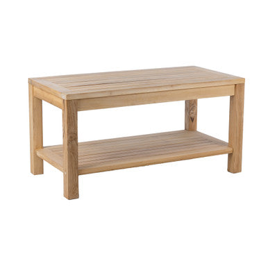 RRI Goods Teakwood Rectangular Patio Coffee Table With Storage