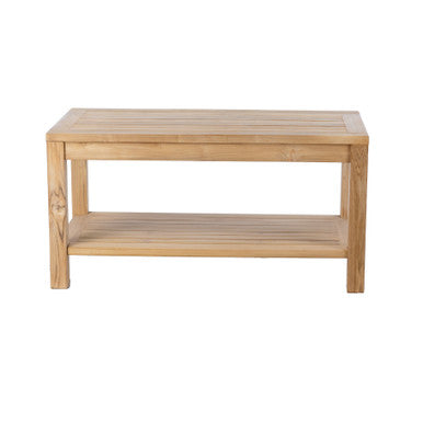 RRI Goods Teakwood Rectangular Patio Coffee Table With Storage