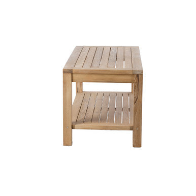 RRI Goods Teakwood Rectangular Patio Coffee Table With Storage