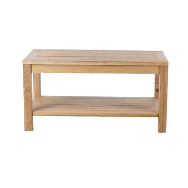RRI Goods Teakwood Rectangular Patio Coffee Table With Storage