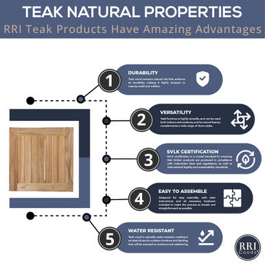 RRI Goods Teak Wood Side Table with Storage - 18"