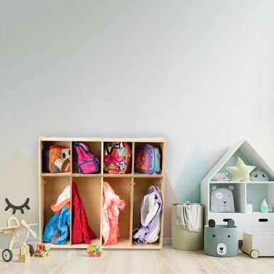 4-Section Classroom Coat Locker and Backpack Hanger