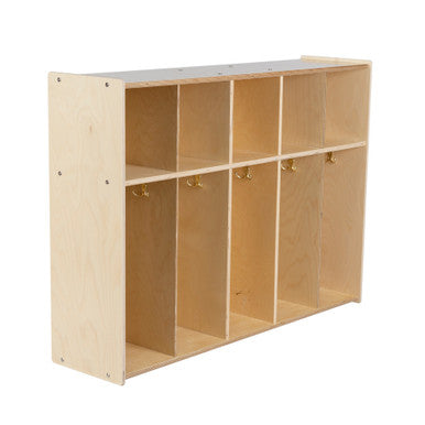 RRI Goods 5-Section Classroom Coat Locker and Backpack Hanger