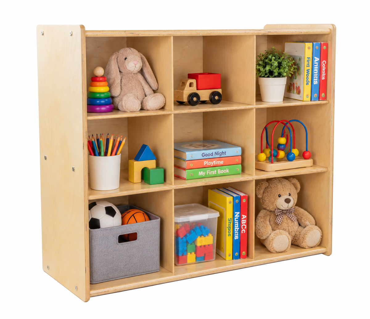12-Cubby Storage Organizer for Kids | Birch Plywood Classroom Storage