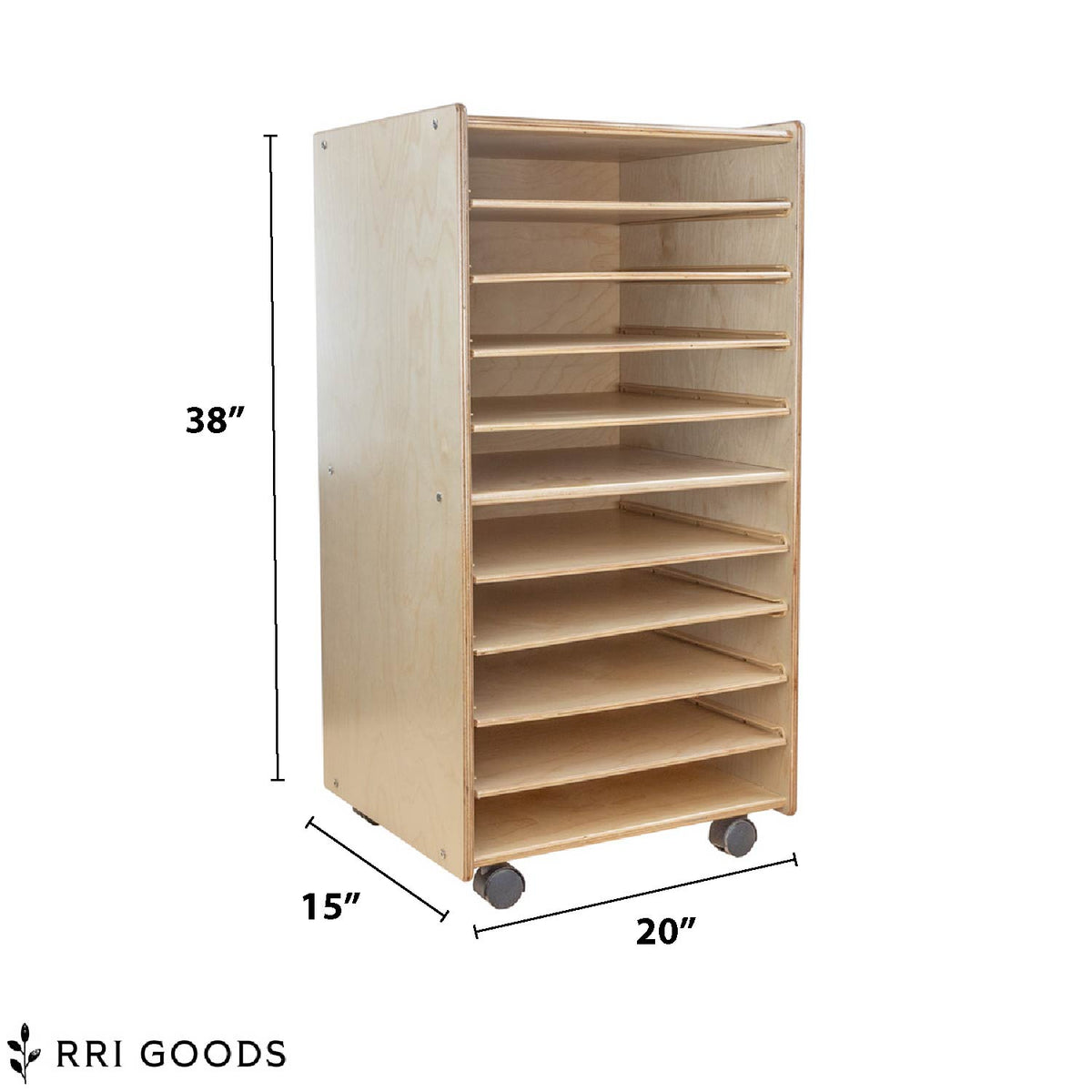 Multi-Shelf Puzzle Storage Cabinet – Fully Assembled Puzzle and Paper Organizer