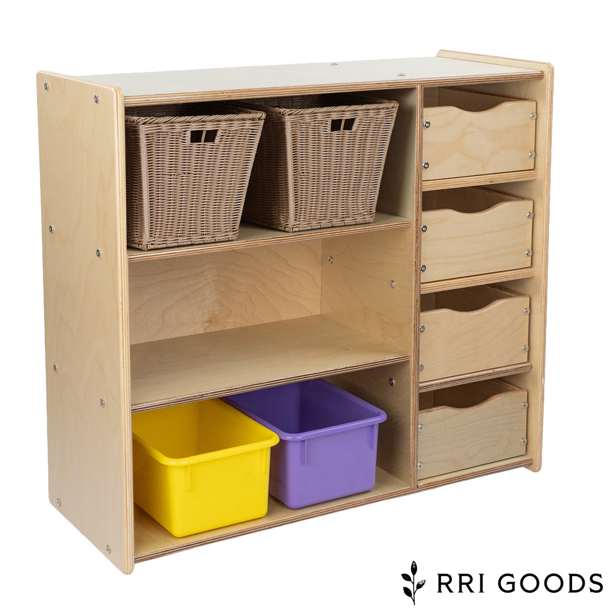 Kids Storage Center with Drawers – Toddler Toy Organizer with 3 Shelves, Ready to Assemble