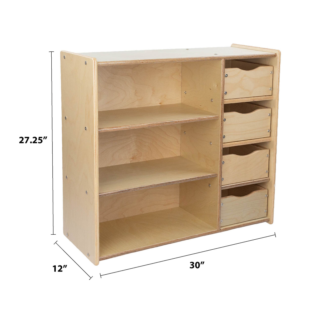 Kids Storage Center with Drawers – Toddler Toy Organizer with 3 Shelves, Ready to Assemble
