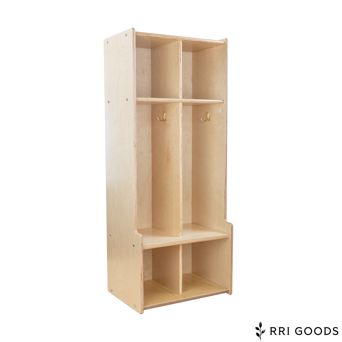Kids Locker with Bench – Fully Assembled 2-Section Storage Locker