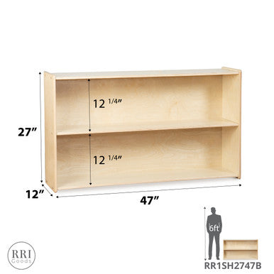 RRI Goods 2-Shelf Storage Cabinet|Horizontal Bookshelf