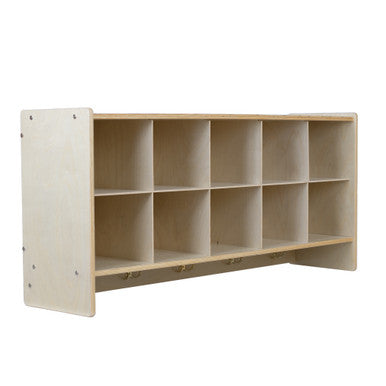RRI Goods 10-Section Wall Mount Classroom Storage Cubby Organizer