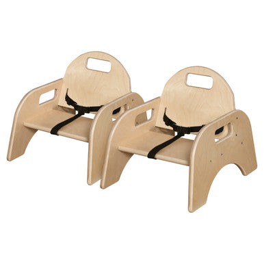 Wood Designs Kids Wooden Feeding chair with Belt Strap, Set of 2