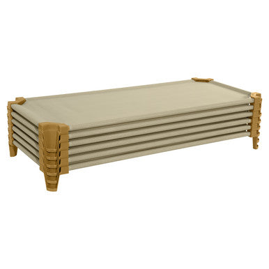 Wood Designs Stackable Daycare Cots for Kids, Tan, RTA