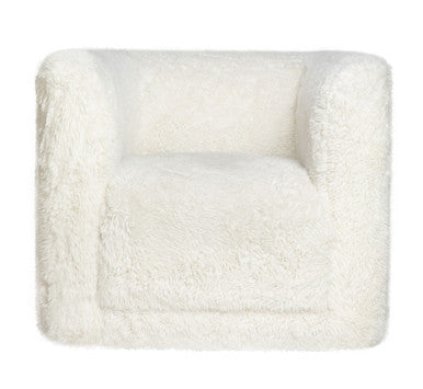 Cuddly Luxury Plush Faux Fur Upholstered Swivel Accent Chair