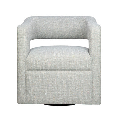 Lexy Modern Sculpted Curved Upholstered Swivel Accent Chair
