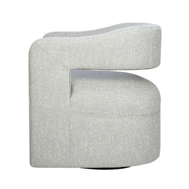 Lexy Modern Sculpted Curved Upholstered Swivel Accent Chair