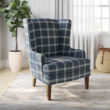 Frais Traditional Upholstered Wingback Accent Chair