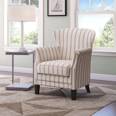Layla Classic Upholstered Accent Chair with Nail head Trim
