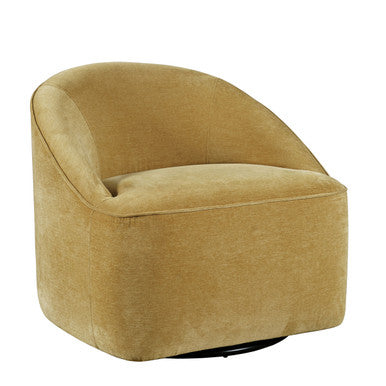 Lulu Mid-Century Modern Upholstered Swivel Accent Chair