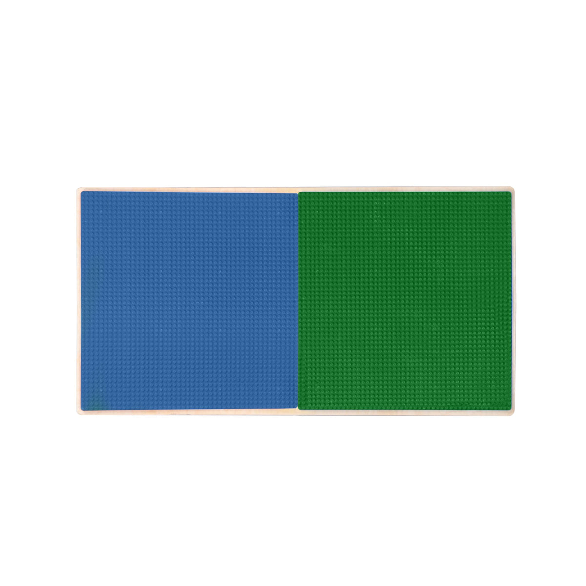 Rectangle Time-2-Play Table with a shelf, along with 18" legs and a DUPLO® Compatible Grid of BLUE/GREEN Color