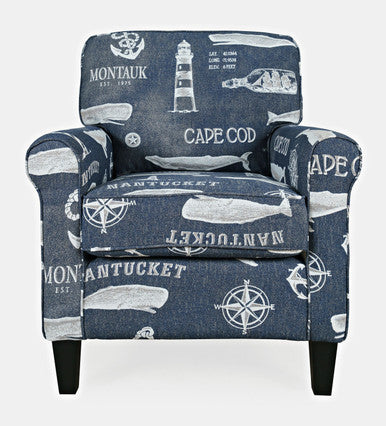 Seaman Nantucket Cape Nautical Upholstered Accent Chair