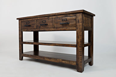 Distressed Industrial Style with Storage 50" Sofa Console Table