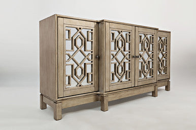 Bella Vita Glam 70" Mirrored Console Storage Cabinet