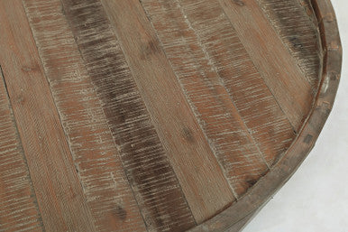 Riddle Modern Distressed Solid Acacia Coffee Table