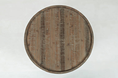 Riddle Modern Distressed Solid Acacia Coffee Table