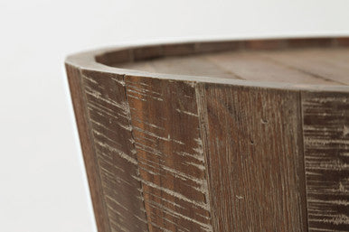 Riddle Modern Distressed Solid Acacia End Table