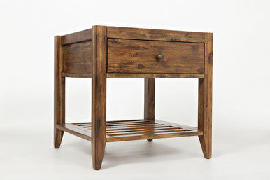 Luminous Lane Modern Essential Solid Wood End Table