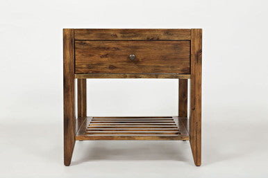 Luminous Lane Modern Essential Solid Wood End Table