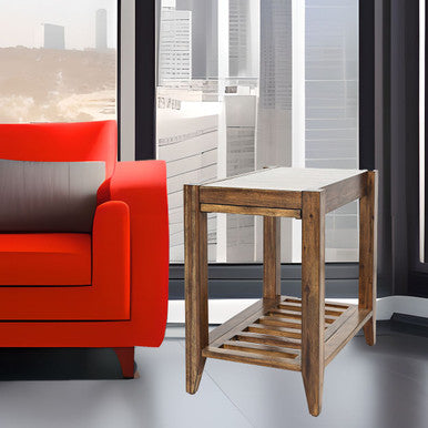 Luminous Lane Modern Essential Solid Wood Chairside End Table