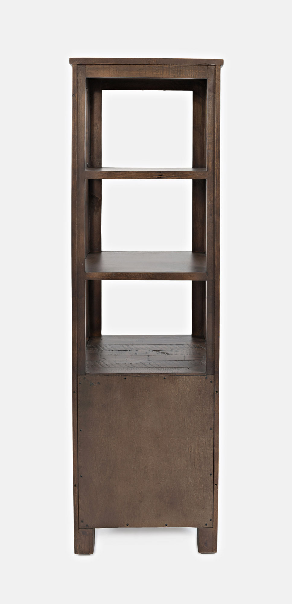72" Rustic Reclaimed Bookcase Pier with Storage Drawers