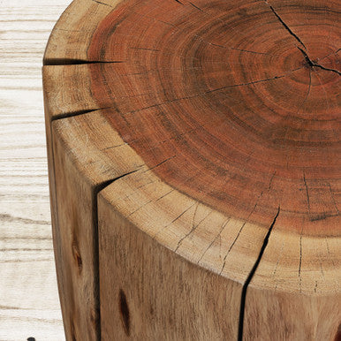 World Vault Solid Wood Live Edge Stump Accent Table