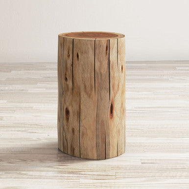World Vault Solid Wood Live Edge Stump Accent Table