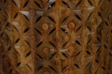 Decker - Hand Carved Rustic Mango Wood End Table