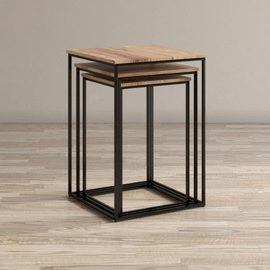 World Vault 3 Piece Solid Wood Nesting Table Set
