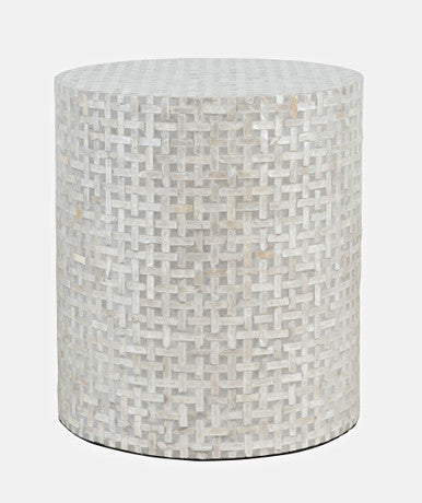 World Vault Small Terrazzo Capiz Shell Accent Table