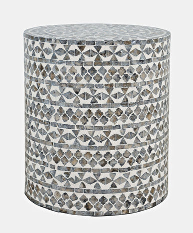 World Vault Small Terrazzo Capiz Shell Accent Table