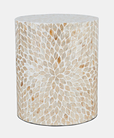 World Vault Small Terrazzo Capiz Shell Accent Table