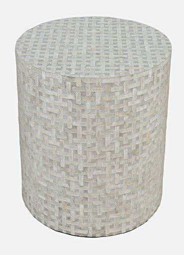 World Vault Round Terrazzo Capiz Shell Accent Table
