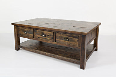 Artisan's Fusion Rustic Solid Wood Coffee Table