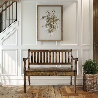 Artisan's Fusion 42" Rustic Solid Wood Storage Bench