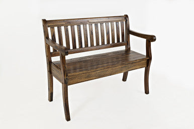 Artisan's Fusion 42" Rustic Solid Wood Storage Bench