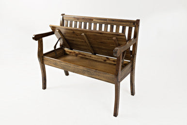 Artisan's Fusion 42" Rustic Solid Wood Storage Bench