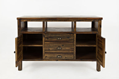 Artisan's Fusion Rustic Distressed Acacia Media Console 50" Tv Stand