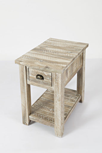 Artisan's Fusion Distressed Solid Wood Chairside Table
