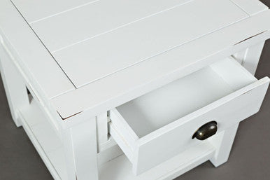 Artisan's Fusion Rustic Farmhouse Solid Wood End Table