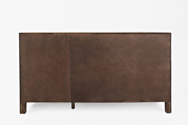 Urban Mid-Century Chevron Three-Door 60" Accent Cabinet