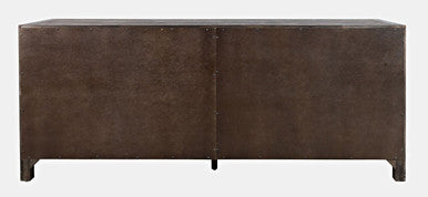 Urban Mid-Century Chevron Four-Door 79" Accent Cabinet